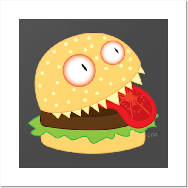 Monster Burger Wall Art by JadedOddity